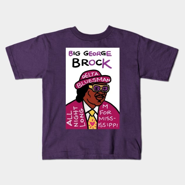 Big George Brock Kids T-Shirt by krusefolkart